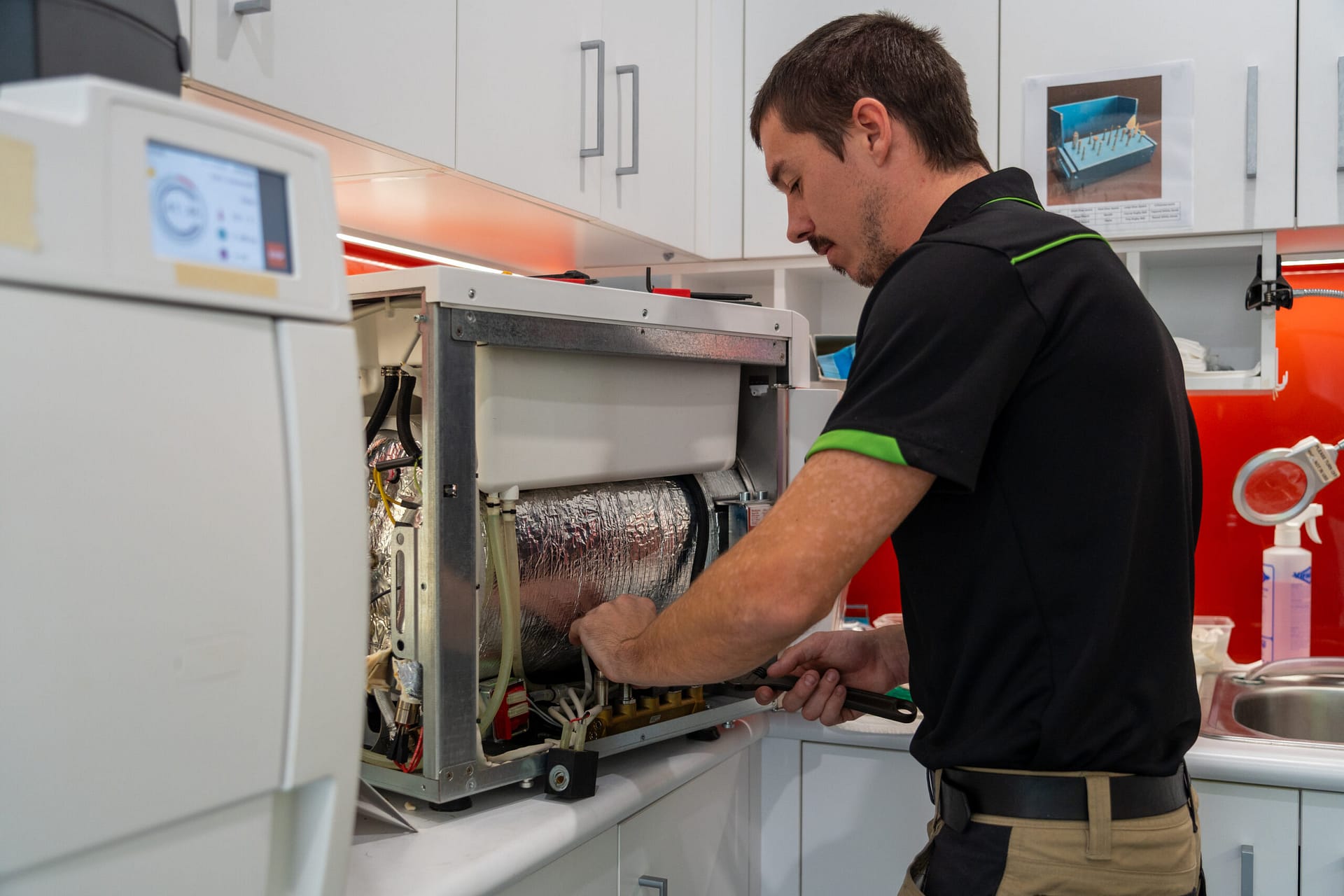 Jack working on equipment Jack working on equipment